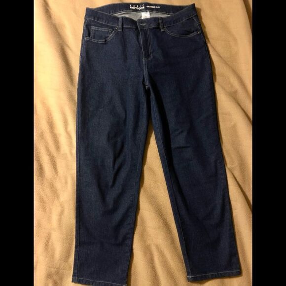 Like new dark jeans by Basic Editions size 12 - Picture 1 of 3